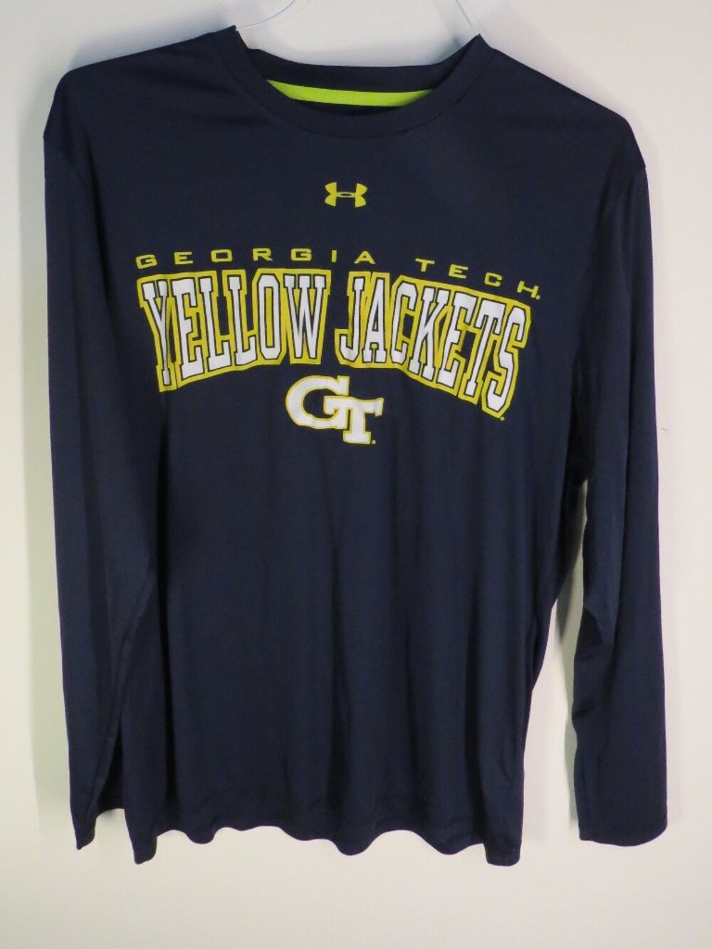 Men's Under Armour Georgia Tech Navy Blue Long Sleeve Tee | Size L